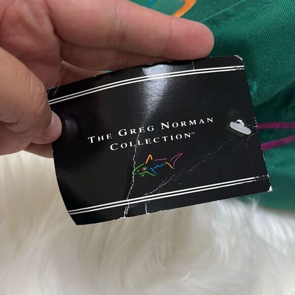 Vintage Greg Norman "The Shark" Adjustable Green Hat Cap NWT - Picture 10 of 11